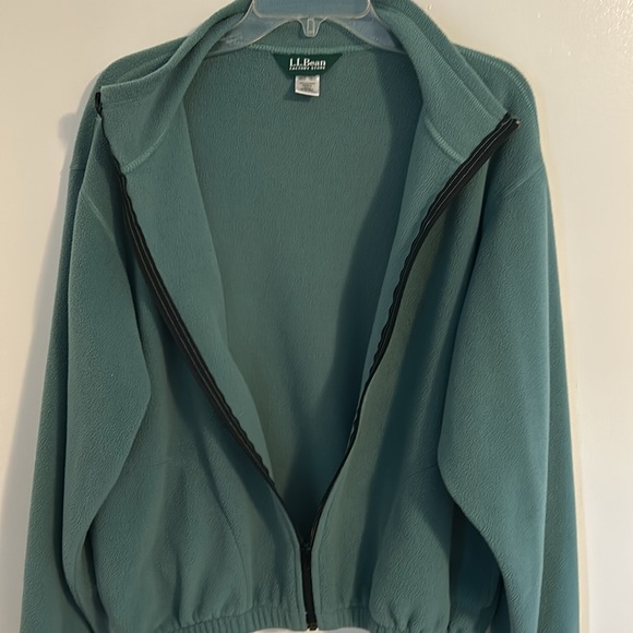 Women’s L.L. Bean Full Zip Brook Green Fleece Size M - Picture 6 of 10